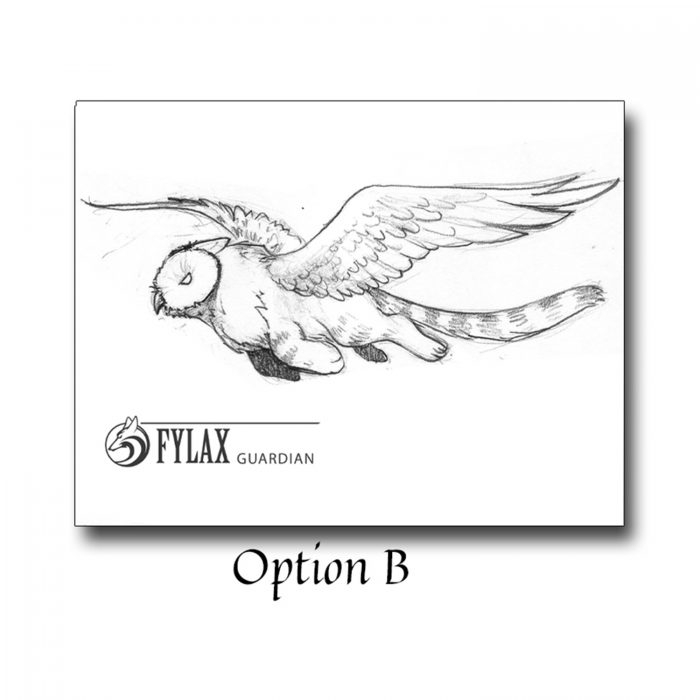 Fylax Owl Griffin Soaring - Sketch B