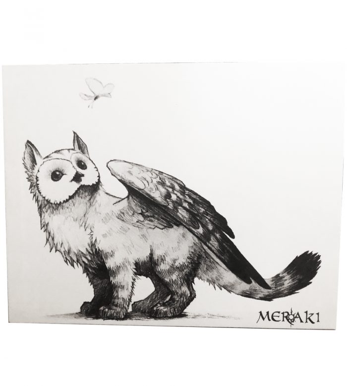 Fylax Canvas - Owl Griffen Art mounted wall hanging
