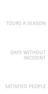 Aithon Trip Satisfaction - 38 tours A season, 0 days without Incident, .5 satisfied people